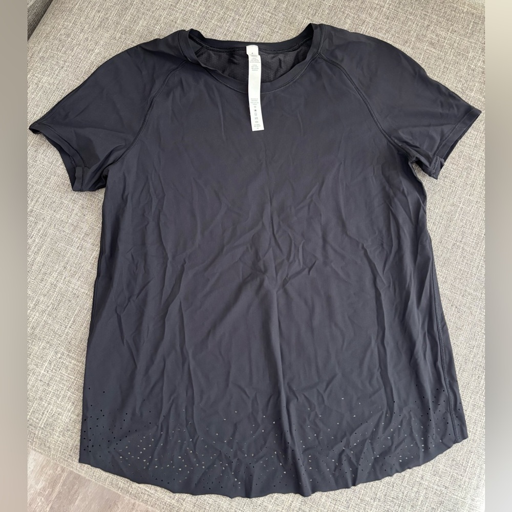 Lululemon black flowy top. Black. Really cute detailing.